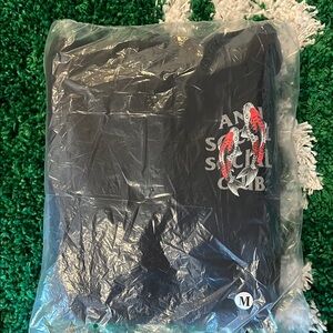 Anti Social Social Club Black Hoodie with Koi Garden 3M Reflective Hoodie